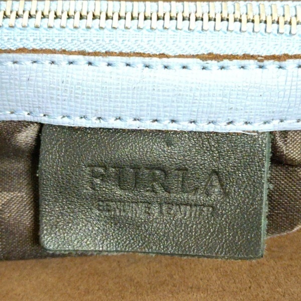  Furla FURLA большая сумка - кожа голубой серый сумка 