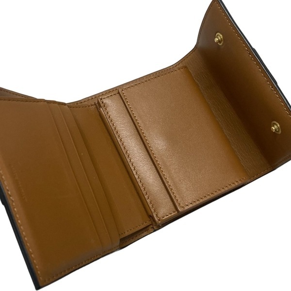 セリーヌ CELINE 3つ折り財布/ミニ/コンパクト 10D572BZ9.04L トリオンフ スモール トリフォールド ウォレット レザー 美品 財布_画像3
