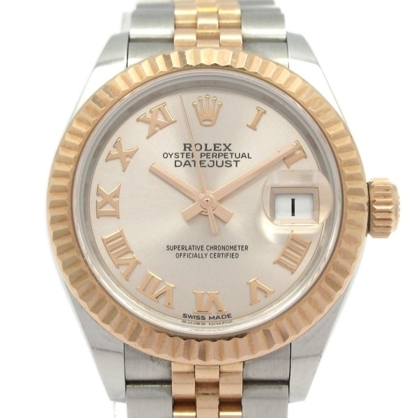 ROLEX(ロレックス) 腕時計 デイトジャスト28 279171 レディース SS×K18ERG/ランダムルーレット文字盤/22コマ+余り3コマ ピンク_画像1