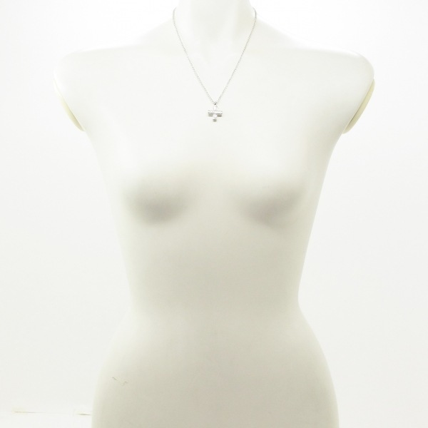 磨き済み■ブルガリ BVLGARI ネックレス グリーククロスダイヤ K18WG×ダイヤモンド アクセサリー（首）_画像2