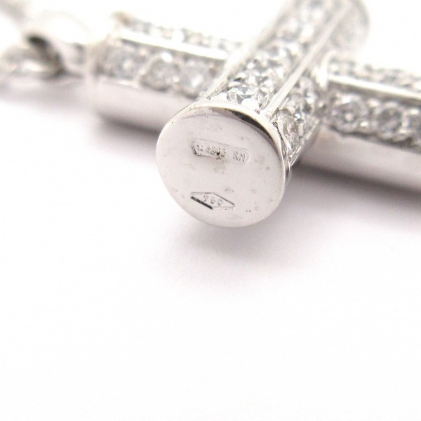 磨き済み■ブルガリ BVLGARI ネックレス グリーククロスダイヤ K18WG×ダイヤモンド アクセサリー（首）_画像6