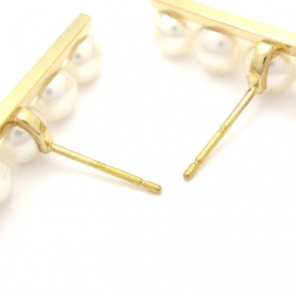 磨き済み■タサキシンジュ 田崎真珠/TASAKI ピアス バランスプラスピアス K18YG×アコヤパール 5Pパール/直径約5.4mm_画像4