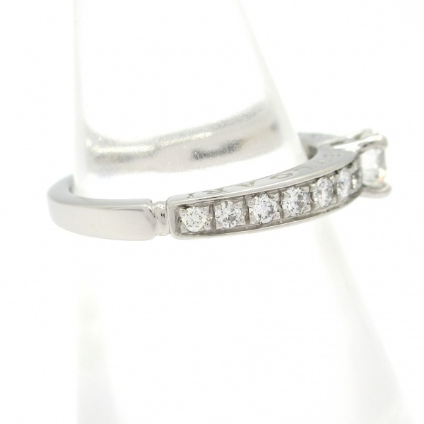  отполирован # BVLGARY BVLGARI кольцо 9.5 номер teti машина taavene Cheer Pt950× бриллиант половина diamond / центр 1P diamond примерно 0.3 carat 