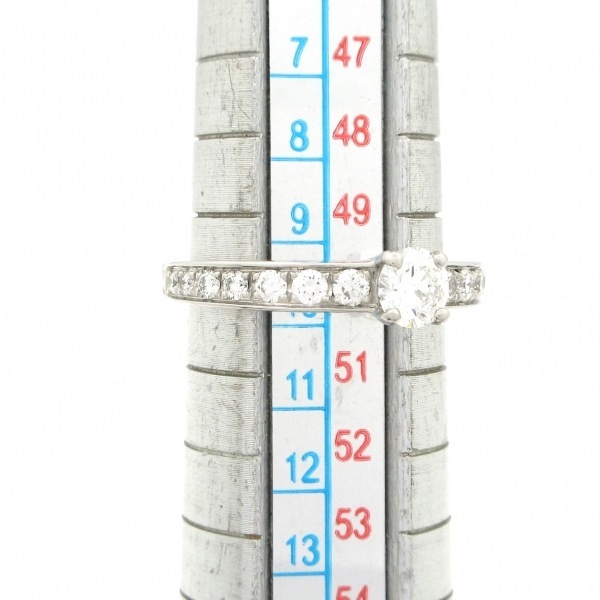  отполирован # BVLGARY BVLGARI кольцо 9.5 номер teti машина taavene Cheer Pt950× бриллиант половина diamond / центр 1P diamond примерно 0.3 carat 