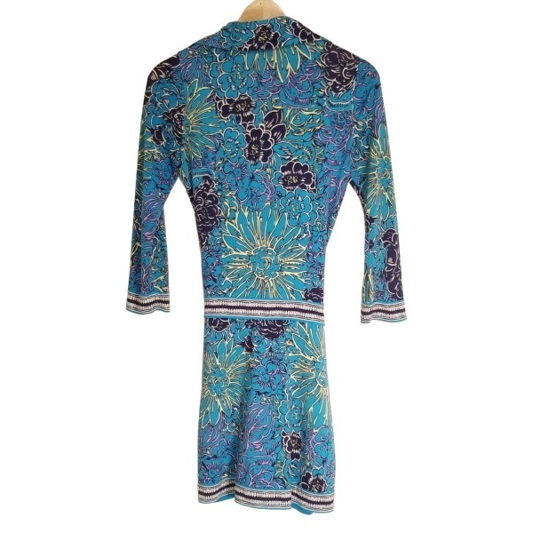 ビーシービージーマックスアズリア BCBGMAXAZRIA サイズXXS XS - ブルー×パープル×マルチ レディース 長袖/ひざ丈 ワンピース_画像2