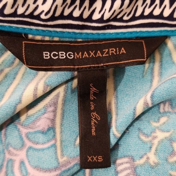 ビーシービージーマックスアズリア BCBGMAXAZRIA サイズXXS XS - ブルー×パープル×マルチ レディース 長袖/ひざ丈 ワンピース_画像3