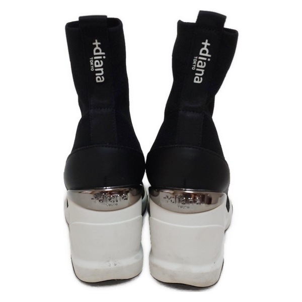 ダイアナ DIANA ショートブーツ 22.5 レザー 黒 レディース +diana/ウェッジソール 靴_画像3