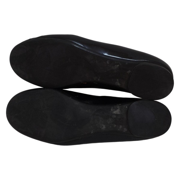サルバトーレフェラガモ FERRAGAMO/SalvatoreFerragamo フラットシューズ 7 C - レザー 黒 レディース 靴_画像4