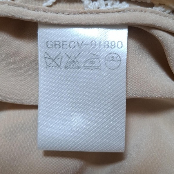 シビラ Sybilla サイズM - 白×ベージュ レディース クルーネック/七分袖/ひざ丈/レース ワンピース_画像5