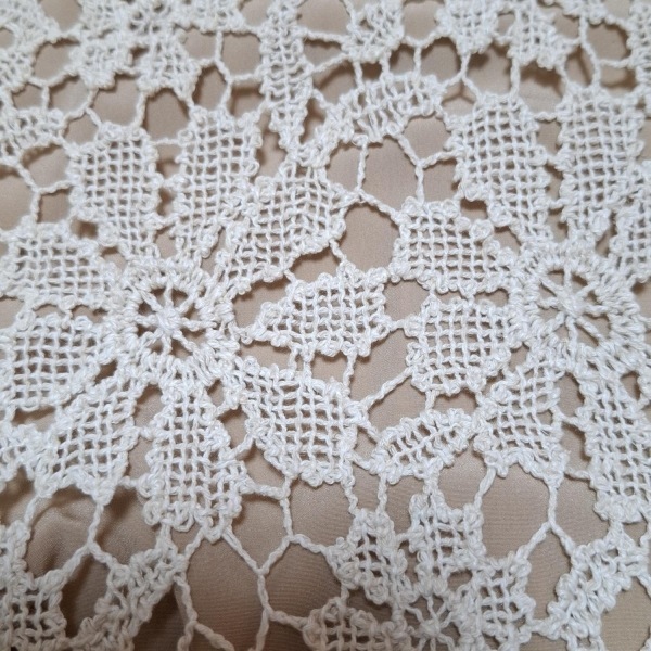 シビラ Sybilla サイズM - 白×ベージュ レディース クルーネック/七分袖/ひざ丈/レース ワンピース_画像6