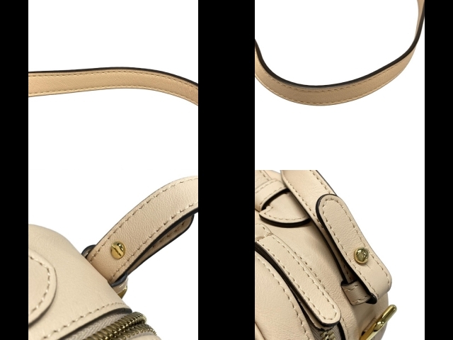 フェンディ FENDI ショルダーバッグ 8BS058 オーロック カメラケース スモール レザー ベージュ 美品 バッグ_画像9