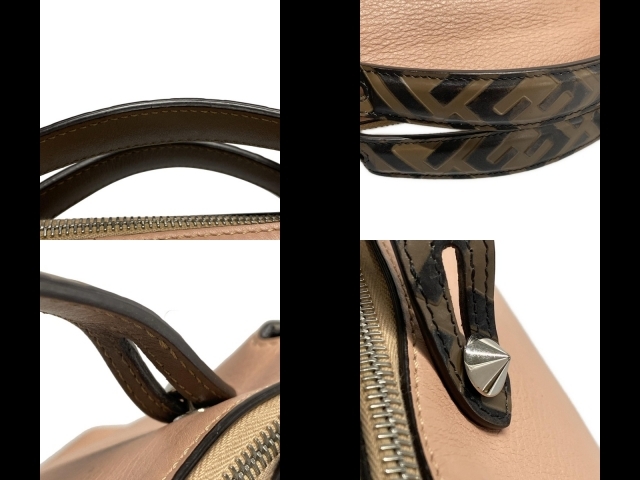 フェンディ FENDI ハンドバッグ 8BL146 バイザウェイ レザー ピンクベージュ×ブラウン×黒 バッグ_画像9