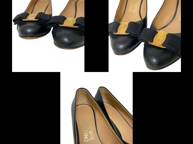  Salvatore Ferragamo FERRAGAMO/SalvatoreFerragamo туфли-лодочки 4 D - кожа чёрный женский vala/ выступающая подошва замена обивки settled обувь 