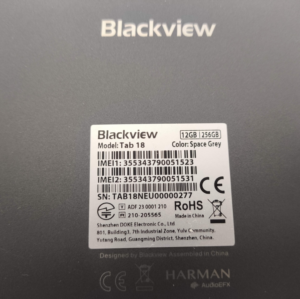 SIMフリータブレット TAB 18 Blackview 256GB　訳あり品_画像10