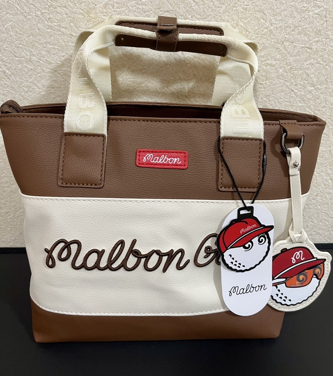 新入荷即発送対応●マルボンゴルフカートバッグmalbon golf　ホワイトグリーン_画像7