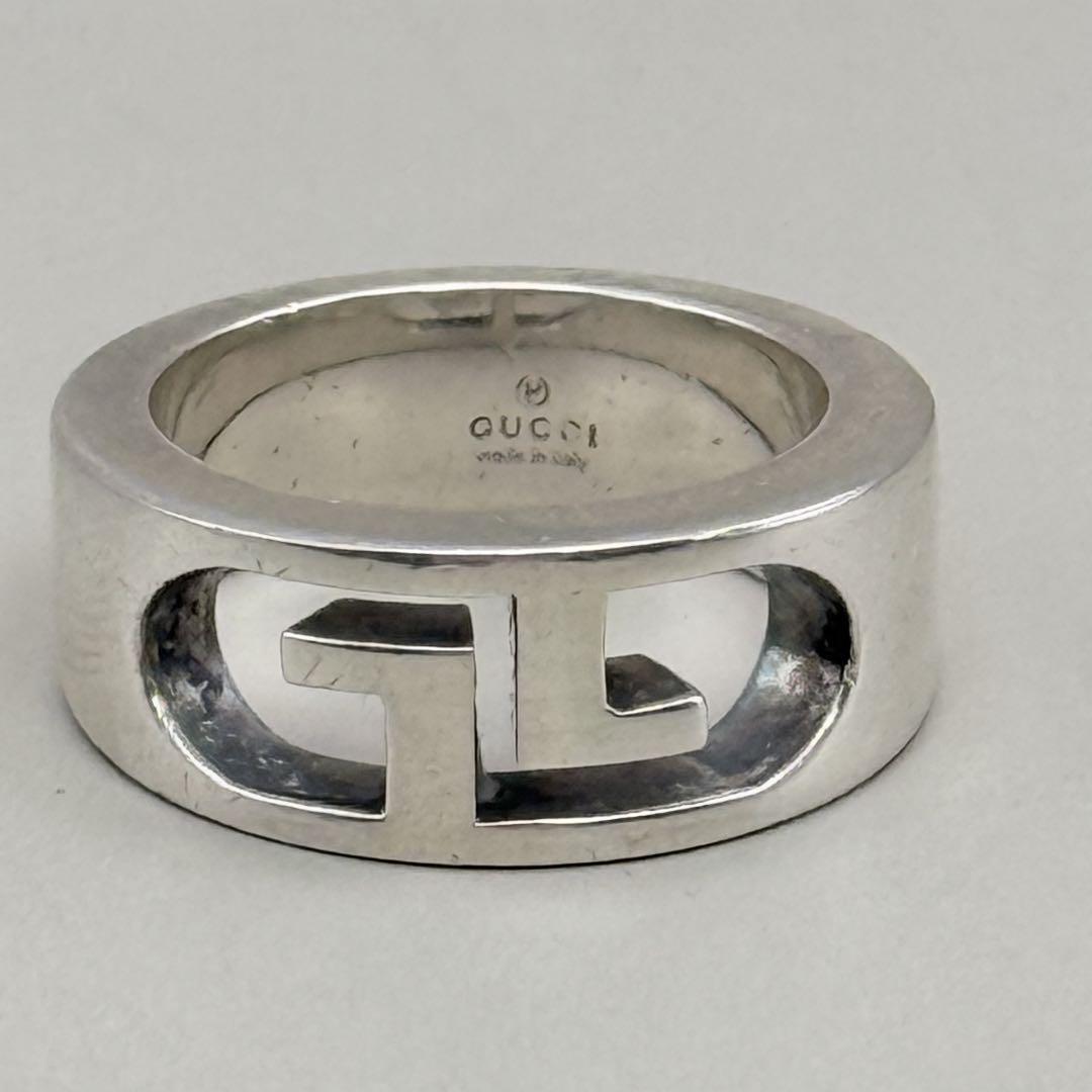 GUCCi Gダブル　オープンカットリング　9号_画像1