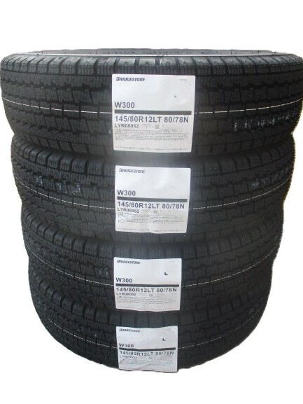 ◇ブリヂストンW300 ４本送料込み17,800円～　145/80R12　80/78145R12　6PR