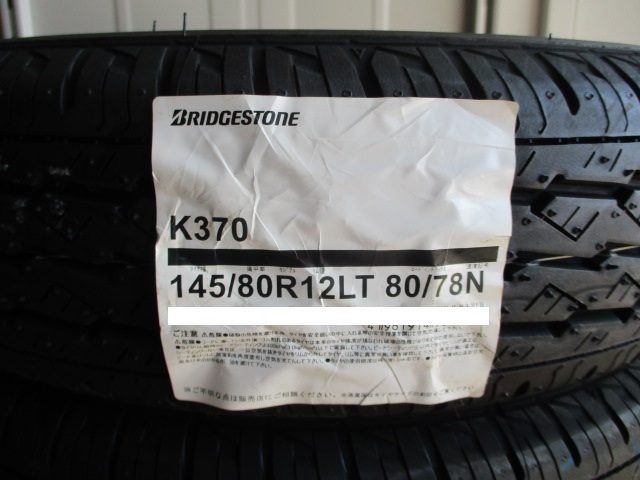 ブリヂストンK370 ４本送料込み16,600円～　145/80R12　80/78（145R12　6PR■同等品_画像2