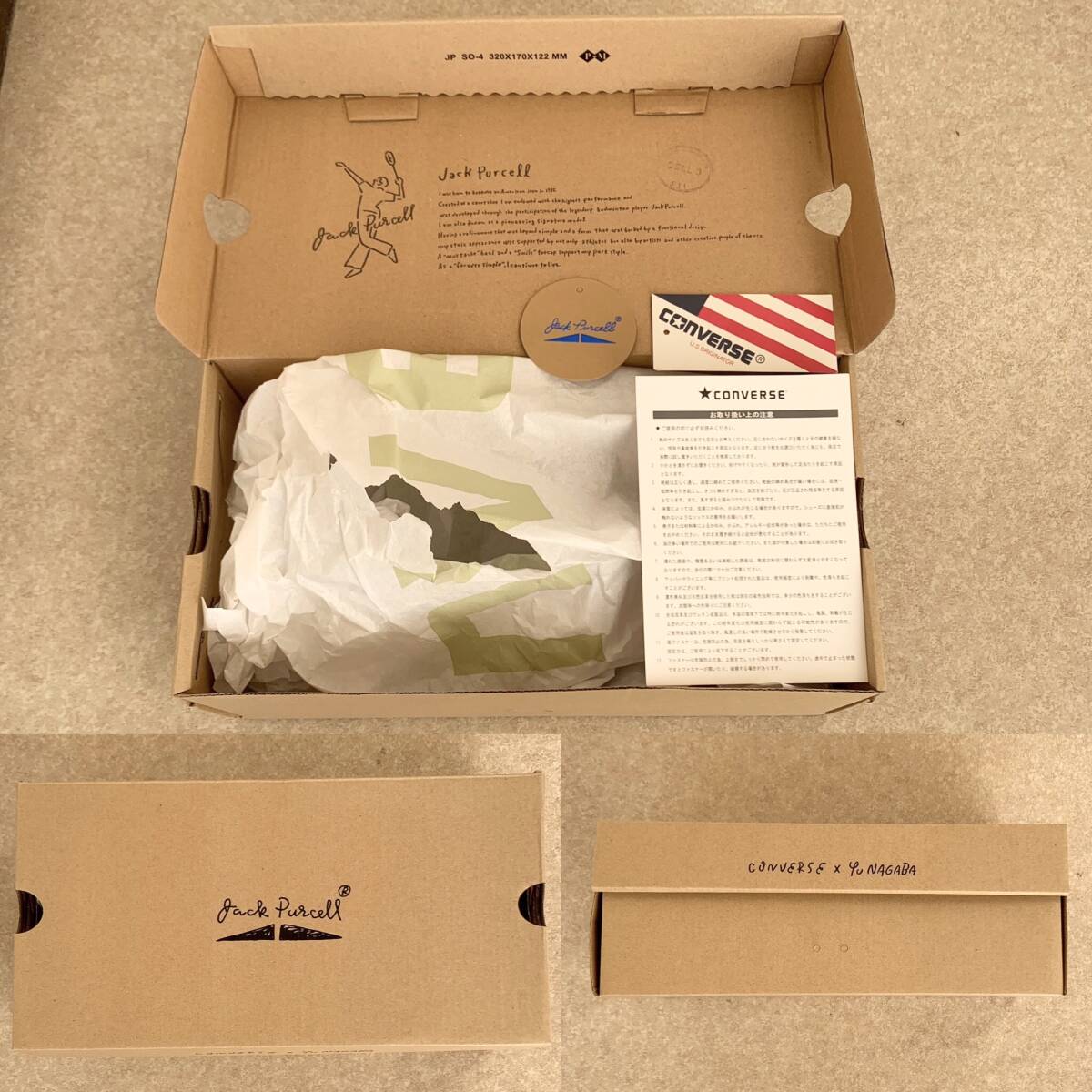 【試着のみ 未使用品】コンバース ジャックパーセル 長場雄 27センチ CONVERSE JACK PURCELL YU NAGABA_画像10