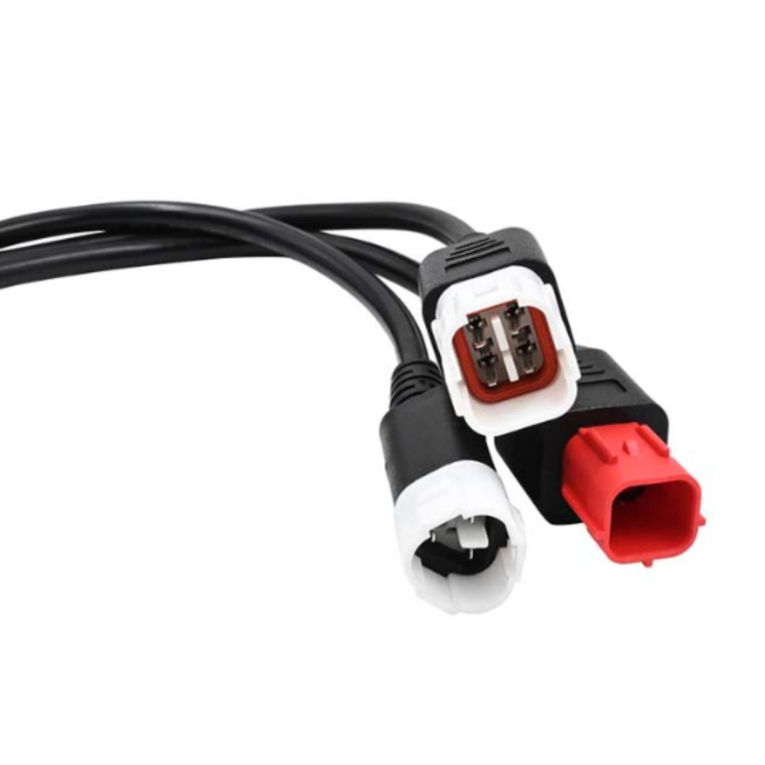 バイク用 OBD2 変換アダプター 3in1 3ピン 4ピン 6ピン 診断コネクター ヤマハ ホンダ スズキ カワサキ 管理E2の画像2
