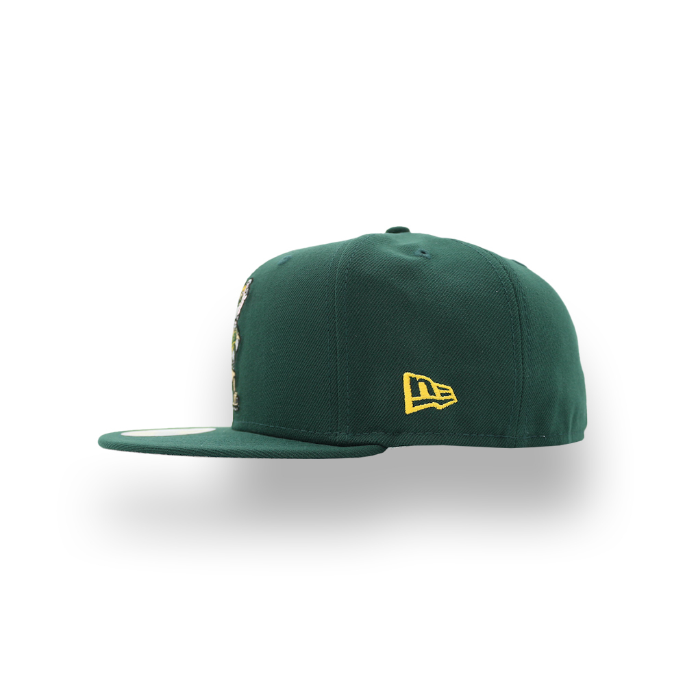 日本未発売 ニューエラ NEW ERA オークランド・アスレチックス マスコット・ストンパー 100周年 59FIFTY キャップ [GREEN] [7 3/8]_画像4