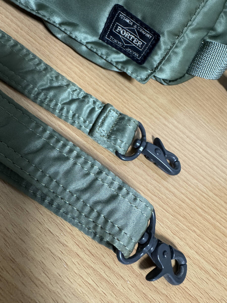 定番人気●極美品●吉田カバン ポーター PORTER TANKER タンカー 2way ウエストバッグ セージグリーン_画像6