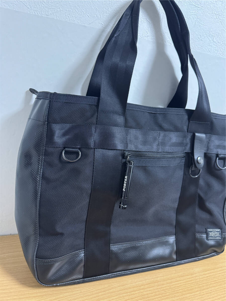 美品●定価59400円●ポーター 吉田カバン PORTER HEAT TOTE BAG ヒート トートバッグ ビジネスバッグ 品番703-07966 黒_画像2