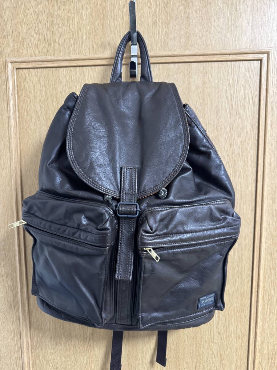 限定販売●激レア●新品同様●ポーター PORTER 吉田カバン タンカー レザー TANKER LEATHER KURA CHIKA ORIGINAL リュックサック_画像1