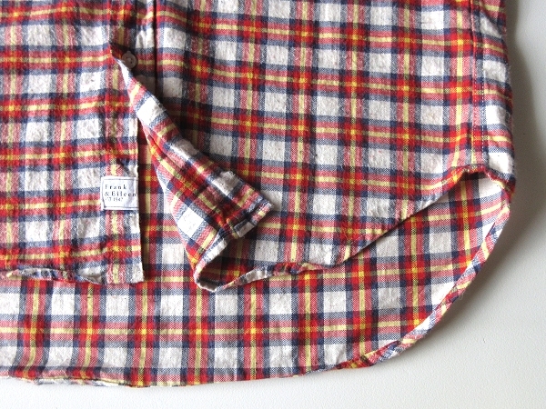 ネコポス対応 RHC Ron Herman × Frank&Eileen ロンハーマン別注 フランク&アイリーン EILEEN チェックシャツ ネルシャツ 開襟 ブラウス XS_画像6