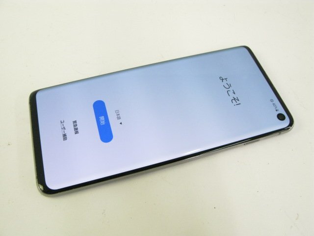 au SCV41 Galaxy S10 プリズムブラック 【S1055】_画像1