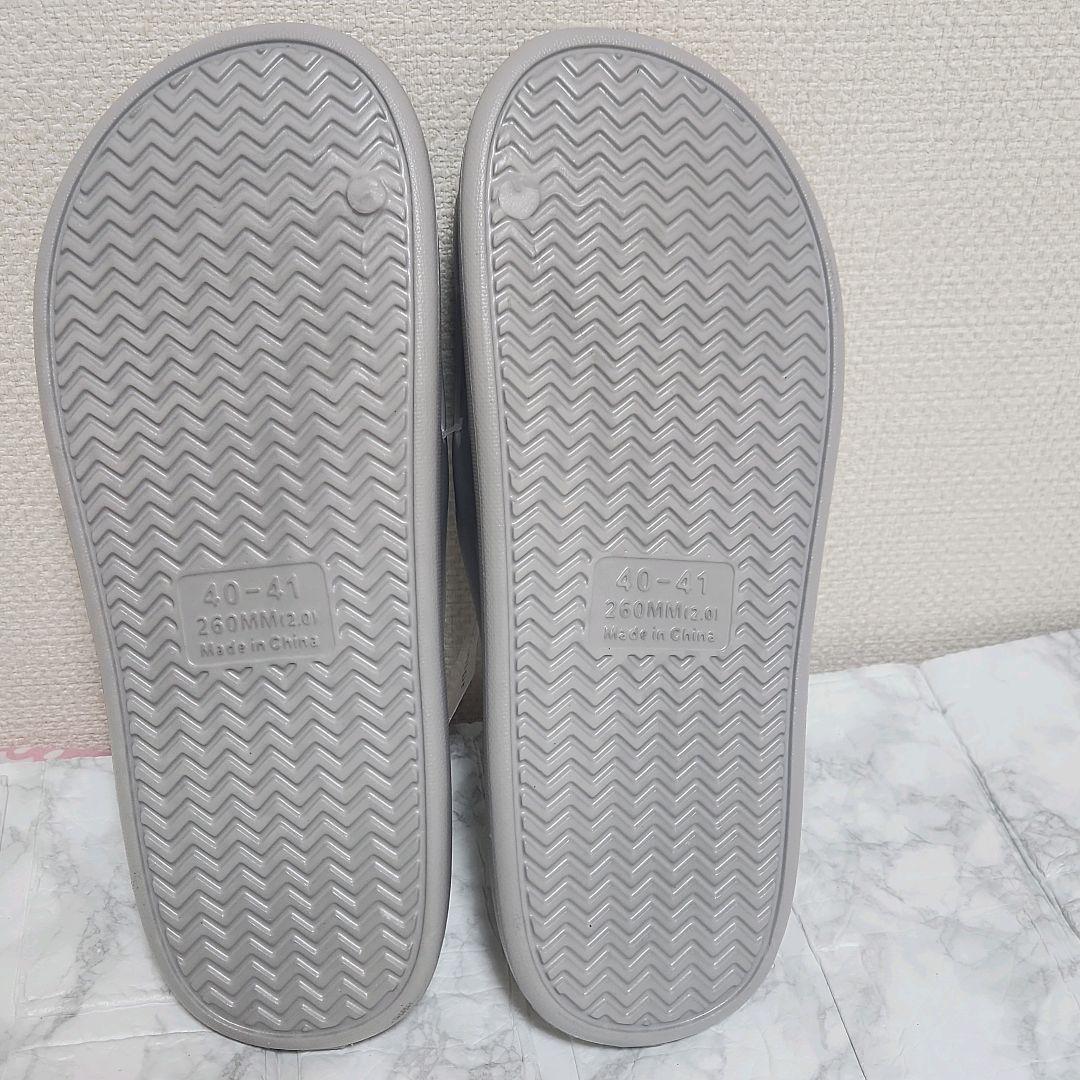 日本製 屋内用 厚底エアーサンダル グレー 軽量 ベランダ お風呂 抗菌 26.0-27.0㎝_画像9