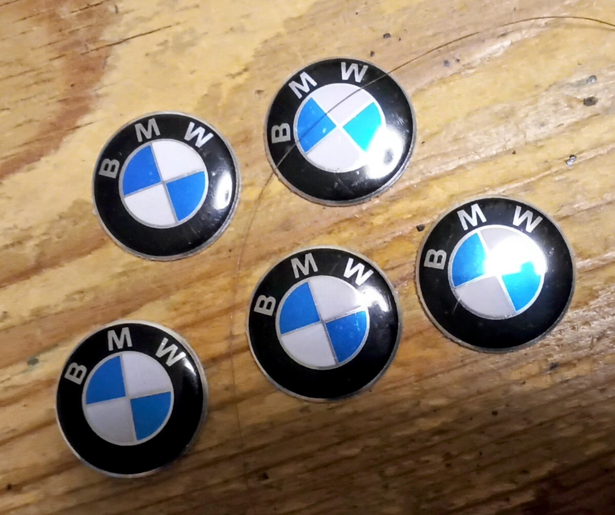 5個セット　BMW　金属製　14mm エンブレムステッカー　小分け販売可能_画像1