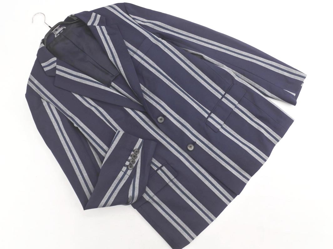 UNITED TOKYO ユナイテッドトウキョウ ストライプ ジャケット size2/紺xグレーx緑 ■◇ ☆ fid0 メンズ_画像1