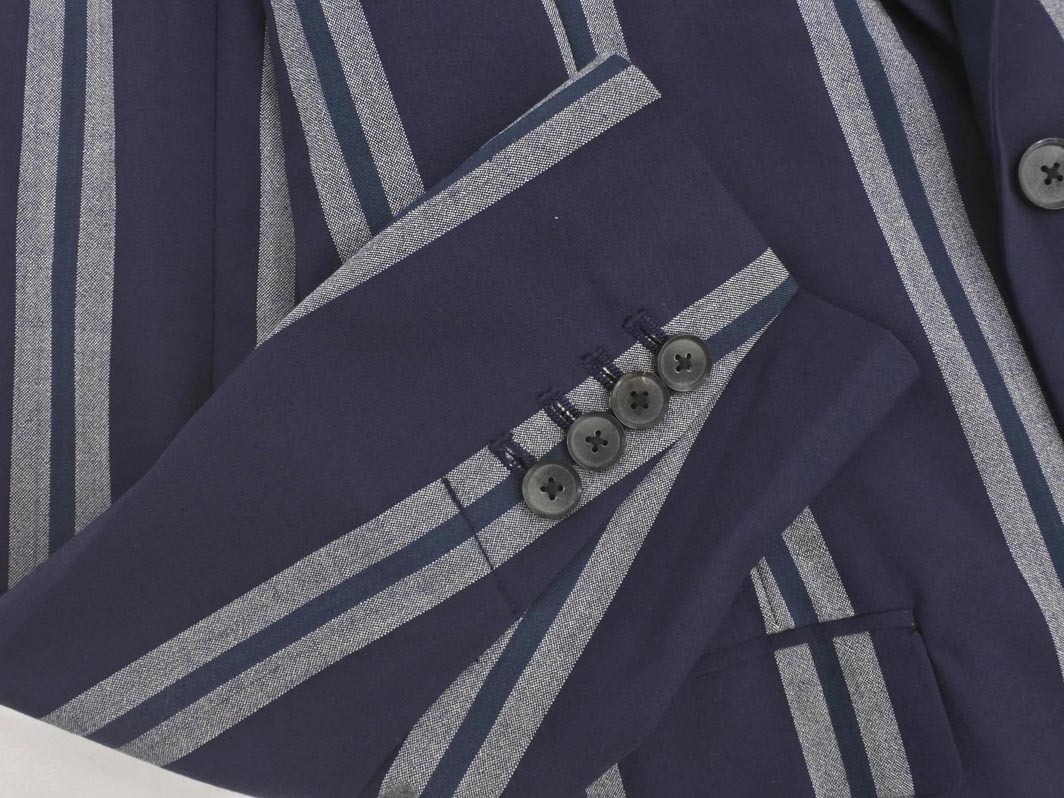 UNITED TOKYO ユナイテッドトウキョウ ストライプ ジャケット size2/紺xグレーx緑 ■◇ ☆ fid0 メンズ_画像3