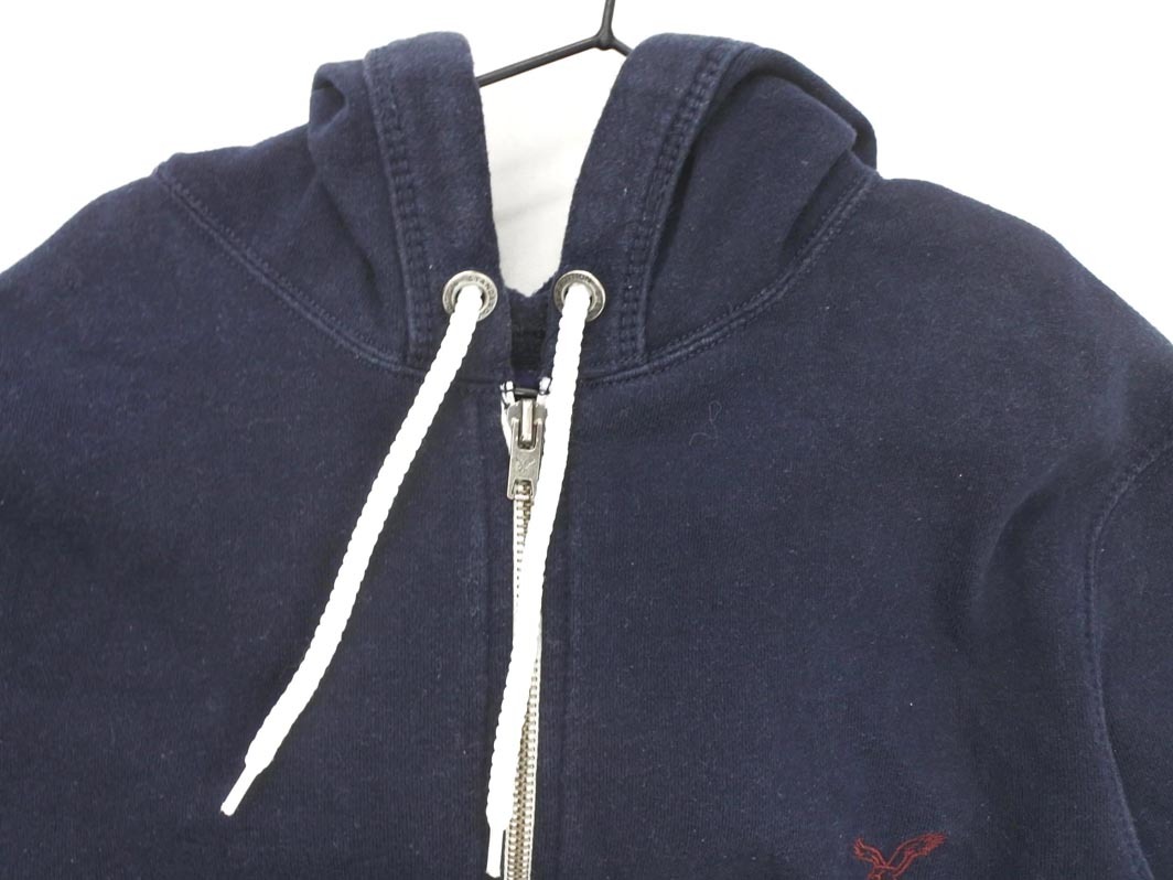 AMERICAN EAGLE アメリカンイーグル 裏起毛 ジップアップ パーカー sizeXS/黒 ◇■ ☆ fja1 レディース_画像3