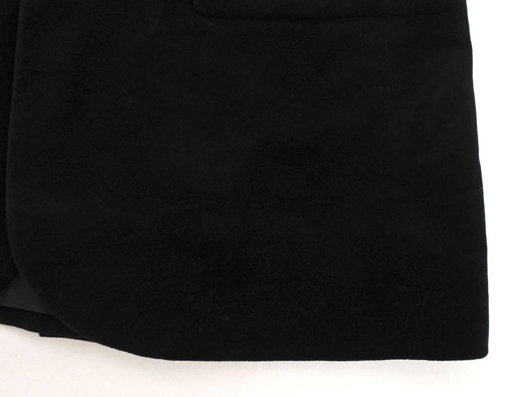 agnes b アニエスベー 大きいサイズ ベロア テーラード ジャケット size48/黒 ◇■ ☆ fja1 メンズ_画像2