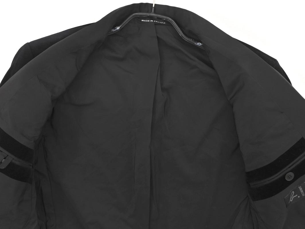 agnes b アニエスベー 大きいサイズ ベロア テーラード ジャケット size48/黒 ◇■ ☆ fja1 メンズ_画像5