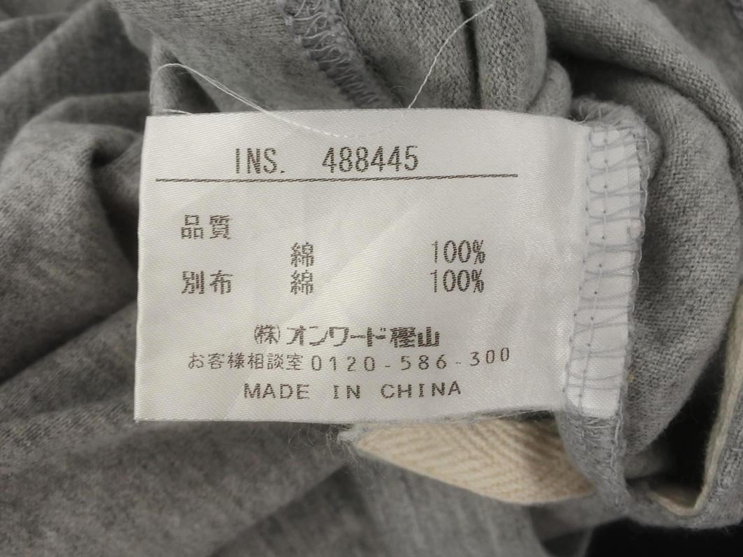 23区 HOMME ヘンリーネック カットソー size46/グレー ◇■ ☆ fja3 メンズ_画像4