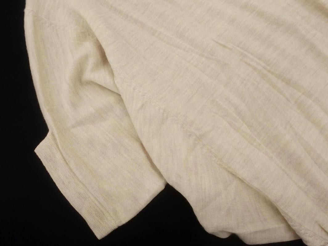 NATURAL BEAUTY BASIC ナチュラルビューティーベーシック ウール100% ドルマン ニット セーター sizeM/ベージュ ◇■ ☆ fja2 レディース_画像2