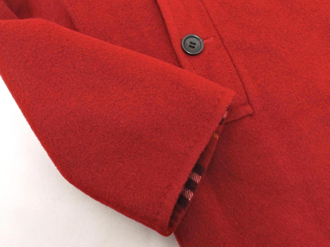 BURBERRY バーバリー カシミヤ混 コート size9/赤 ◇■◎ ☆ fja2 レディース_画像3