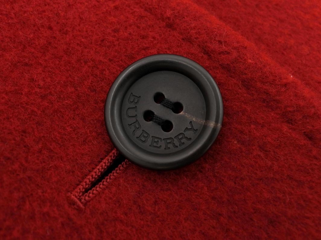 BURBERRY バーバリー カシミヤ混 コート size9/赤 ◇■◎ ☆ fja2 レディース_画像4