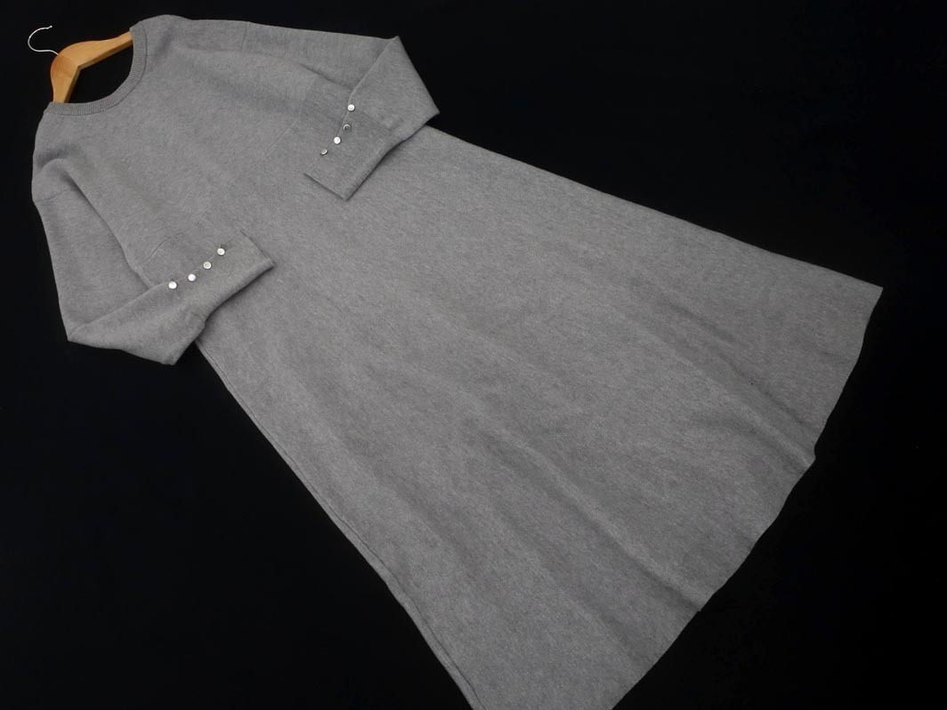 LOWRYS FARM ローリーズファーム ロング ニット ワンピース sizeF/グレー ◇■ ☆ fja3 レディース_画像5