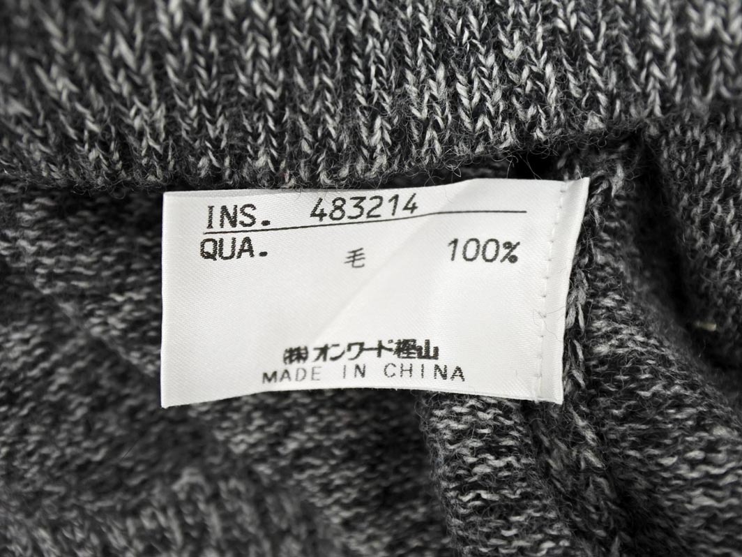 23区 SPORT 23区 スポーツ ウール100% アーガイル ニット セーター size2/グレー ◇■ ☆ fja3 メンズ_画像5