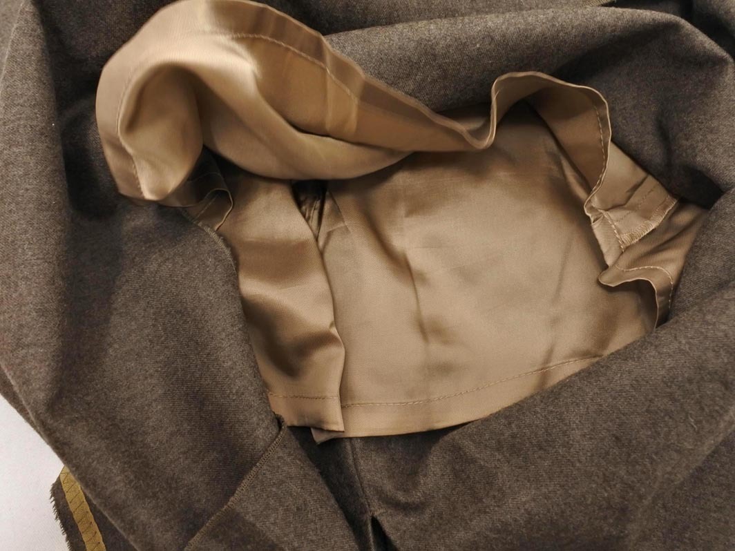 Deuxieme Classe ドゥーズィエムクラス ウール100% フリル タイト スカート size38/茶 ◇■ ☆ fja2 レディース