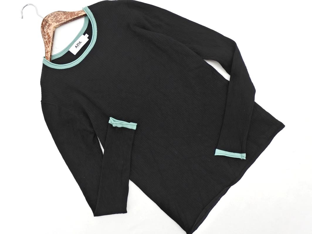 AZUL BY MOUSSY アズールバイマウジー ニット セーター sizeS/黒 ◇■ ☆ fja6 レディース_画像1