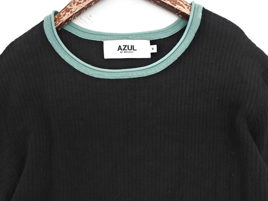 AZUL BY MOUSSY アズールバイマウジー ニット セーター sizeS/黒 ◇■ ☆ fja6 レディース_画像3