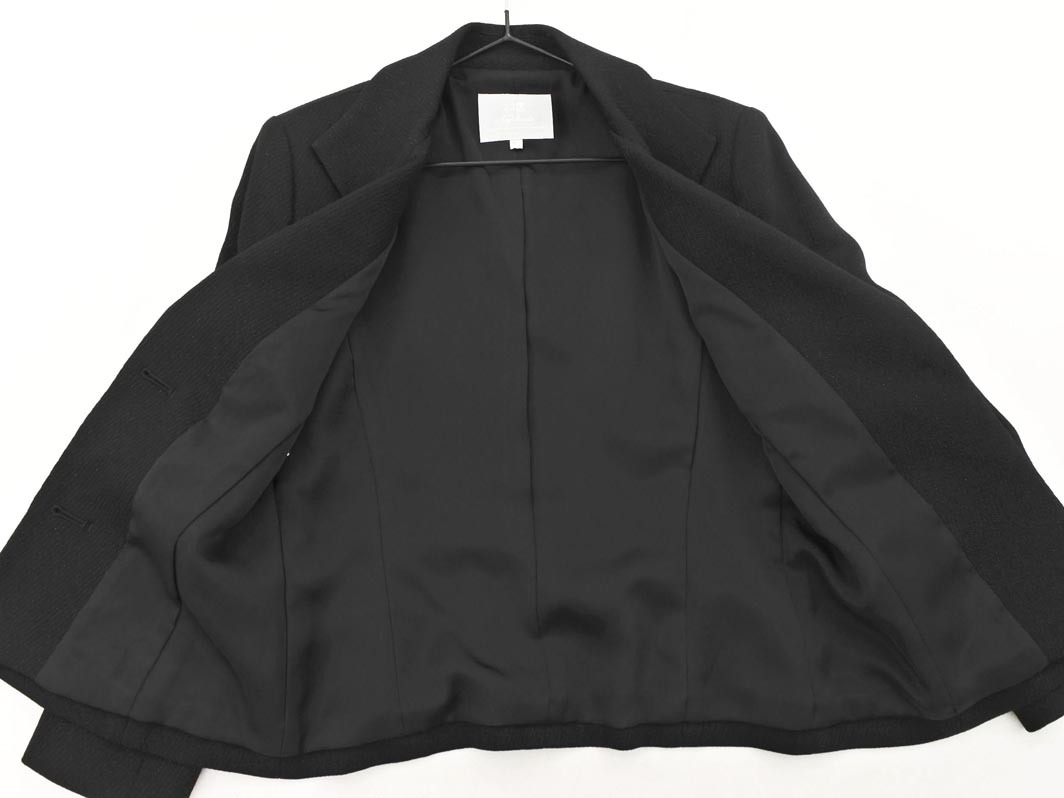 23 район шерсть . жакет size32/ чёрный x ламе *# * fja6 женский