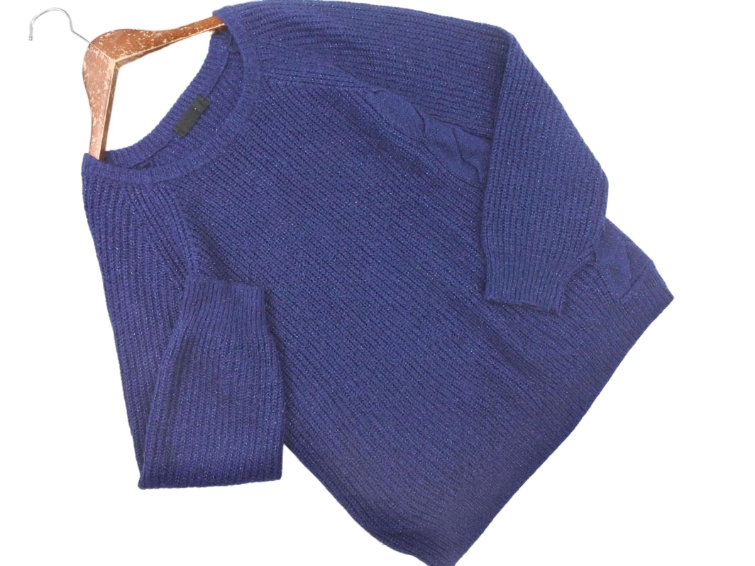 JEANASIS Jeanasis ламе вязаный свитер sizeF/ темно-синий *# * fja6 женский JEANASIS Jeanasis ламе вязаный свитер sizeF/ темно-синий *# * fja6 женский