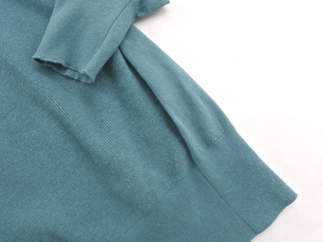 green label relaxing グリーンレーベルリラクシング ユナイテッドアローズ Vネック ニット セーター 緑 ◇■ ☆ fja6 レディース_画像2