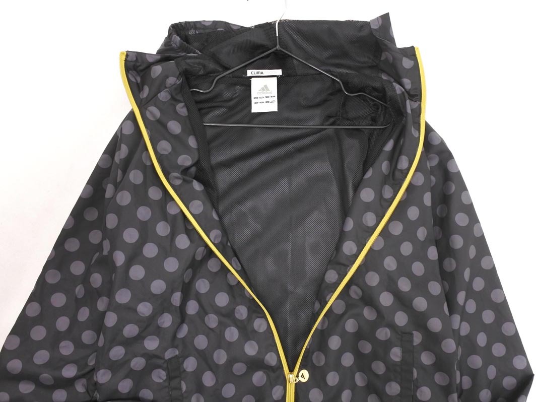 adidas アディダス ドット フーディー ジャケット sizeM/黒x紫 ◇■ ☆ fja6 レディース_画像5